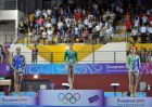 Il podio della finale al volteggio (Foto A. Bizzi)